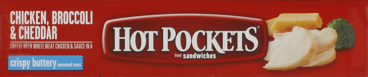 slide 6 of 8, Hot Pockets Frozen Snacks Chicken, Broccoli & Cheddar Crispy Buttery Crust Frozen Sandwiches, 8.5 oz