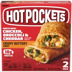 Hot Pockets Frozen Snacks Chicken, Broccoli & Cheddar Crispy Buttery Crust Frozen Sandwiches