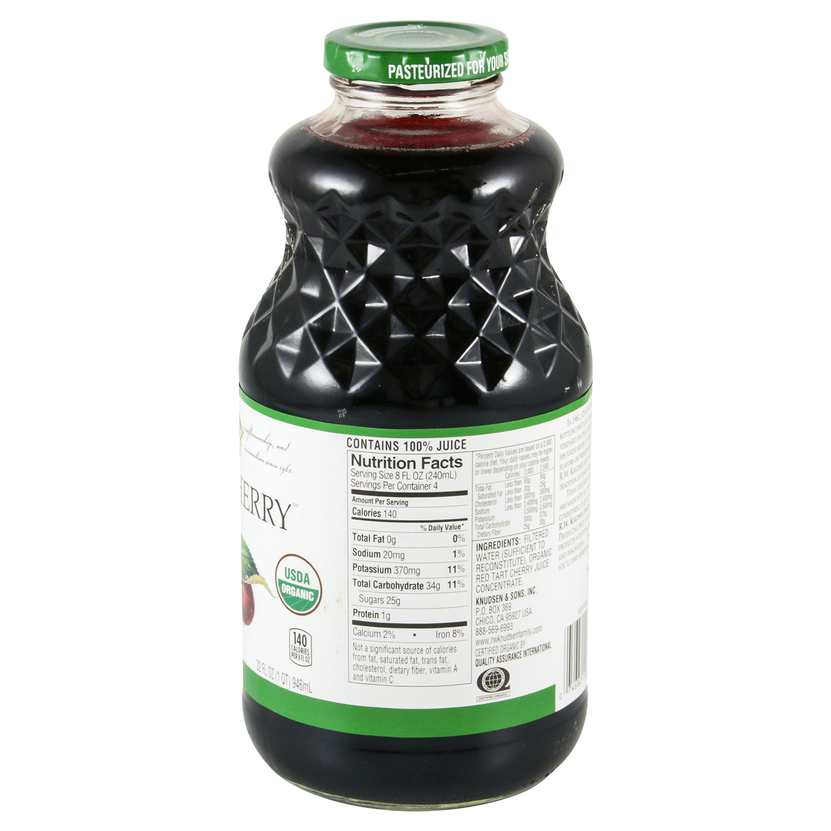 slide 4 of 4, R.W. Knudsen Organic Cranberry Pomegranate Juice, 32 fl oz