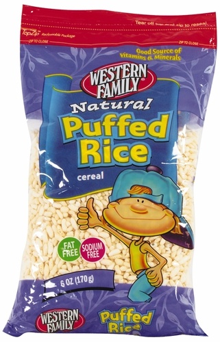 slide 1 of 1, Western Family Puffed Rice Cereal, 6 oz