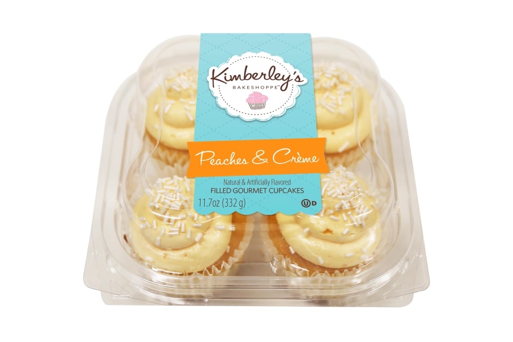 slide 1 of 1, Kimberley's Bakeshoppe Peaches & Creme Gourmet Cupcakes, 11.7 oz