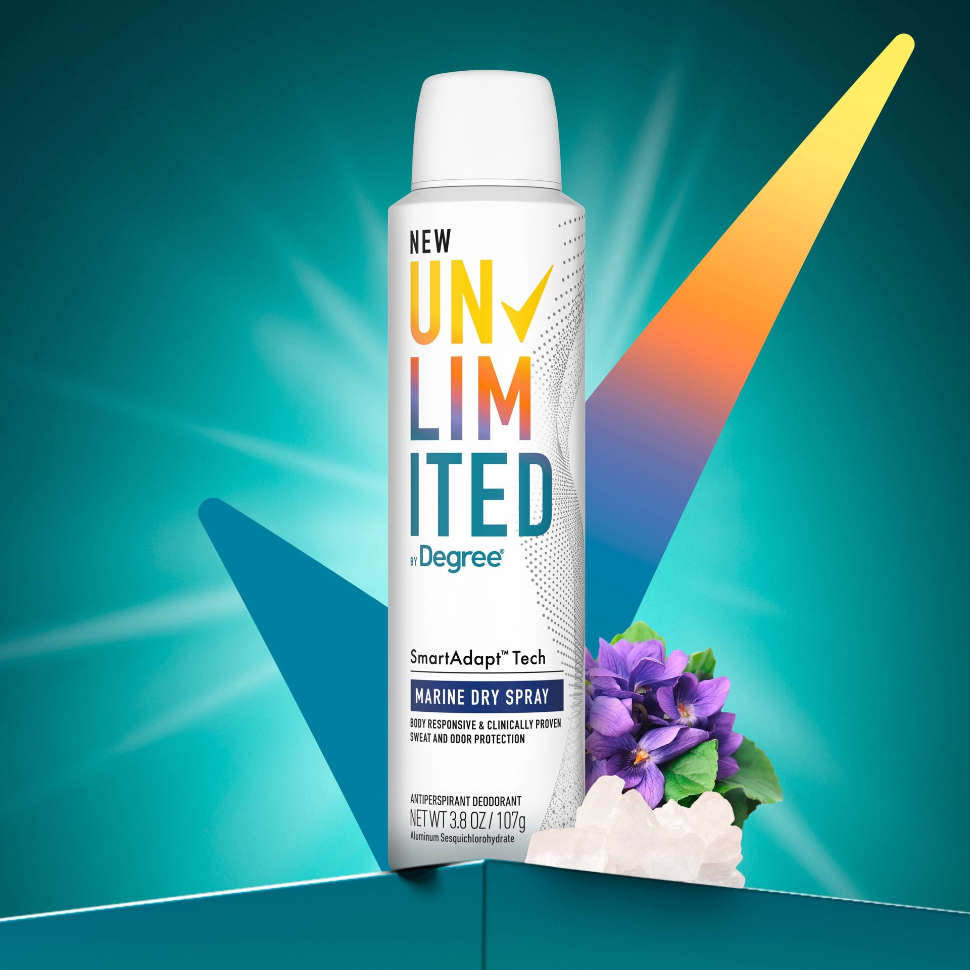 slide 3 of 5, Degree Unlimited Marine Antiperspirant Deodorant, 3.8 oz