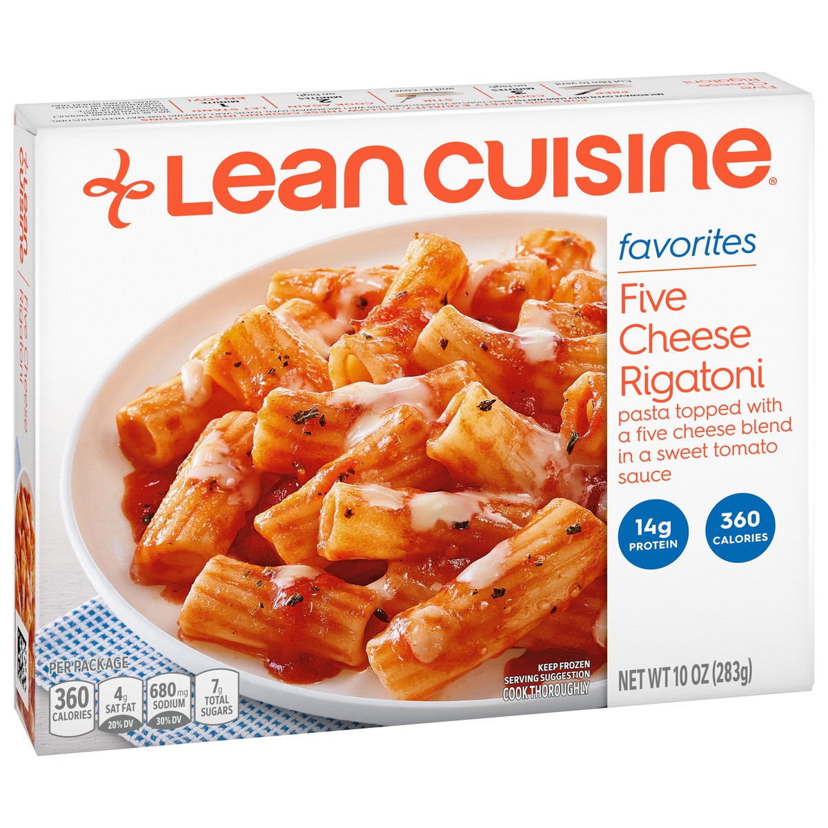 slide 2 of 9, Lean Cuisine Frozen Meal Five Cheese Rigatoni, Comfort Cravings Microwave Meal, Meatless Pasta Dinner with Cheese and Marinara Sauce, Frozen Dinner for One, 10 oz