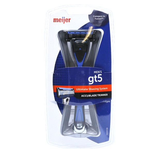 slide 1 of 1, Meijer GT5 Basic Men's Razor With 2 Cartridges, 1 ct