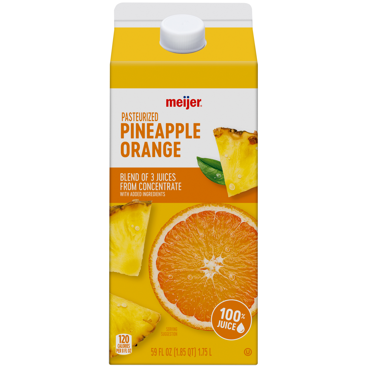 slide 1 of 5, Meijer Pineapple Orange Flavored 100% Fruit Juice - 59 oz, 59 oz