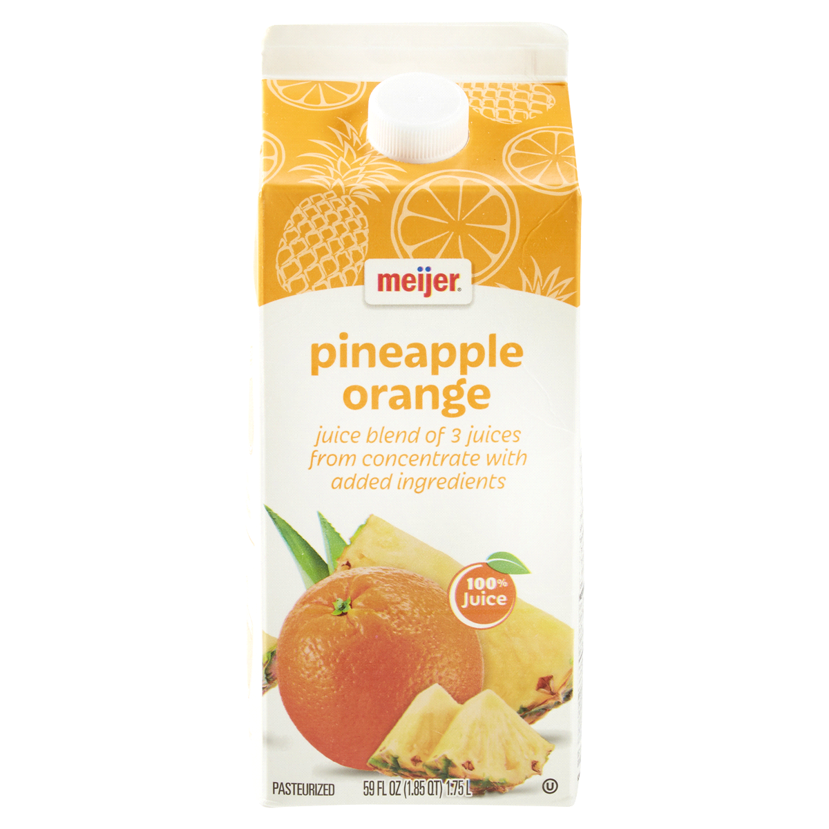 slide 1 of 1, Meijer Orange Pineapple 100% Juice, 59 fl oz