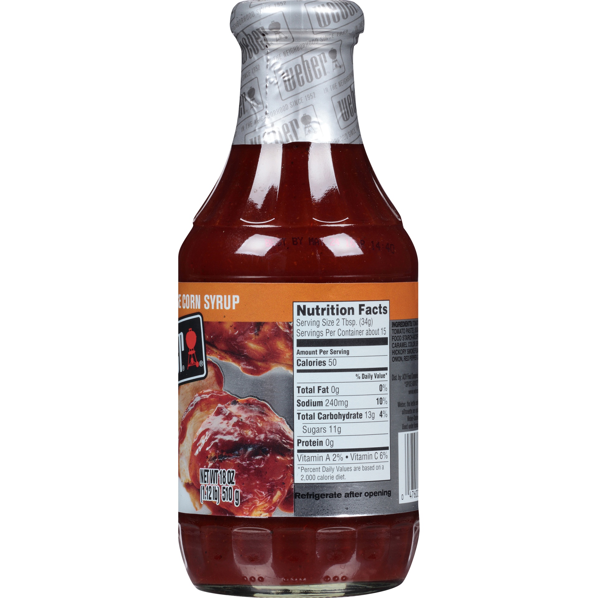 slide 3 of 6, Weber Sweet & Thick Original BBQ Sauce, 18 oz