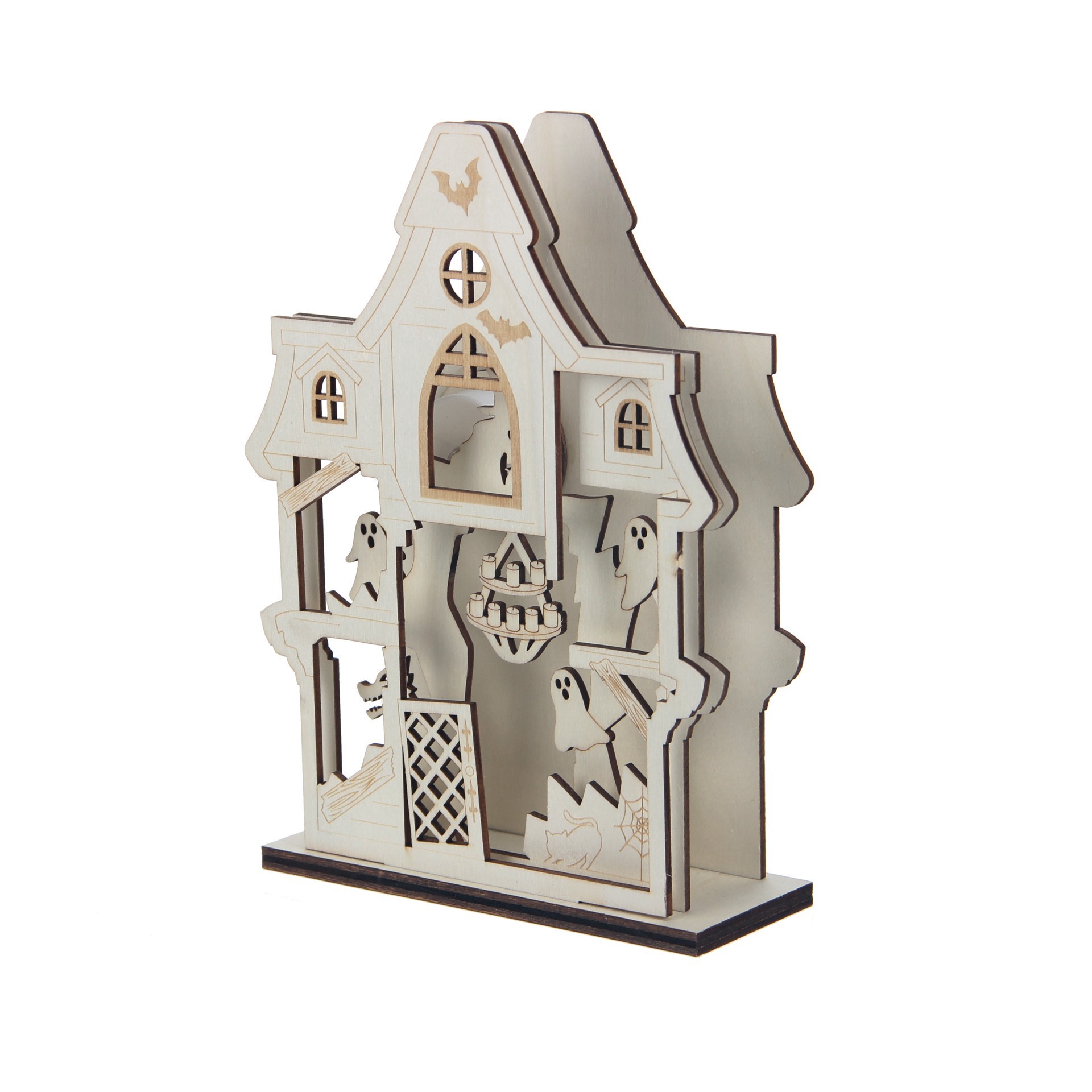 slide 3 of 4, 8.25" Diy Layered House Wood Decor By Make Market, 8.25 in