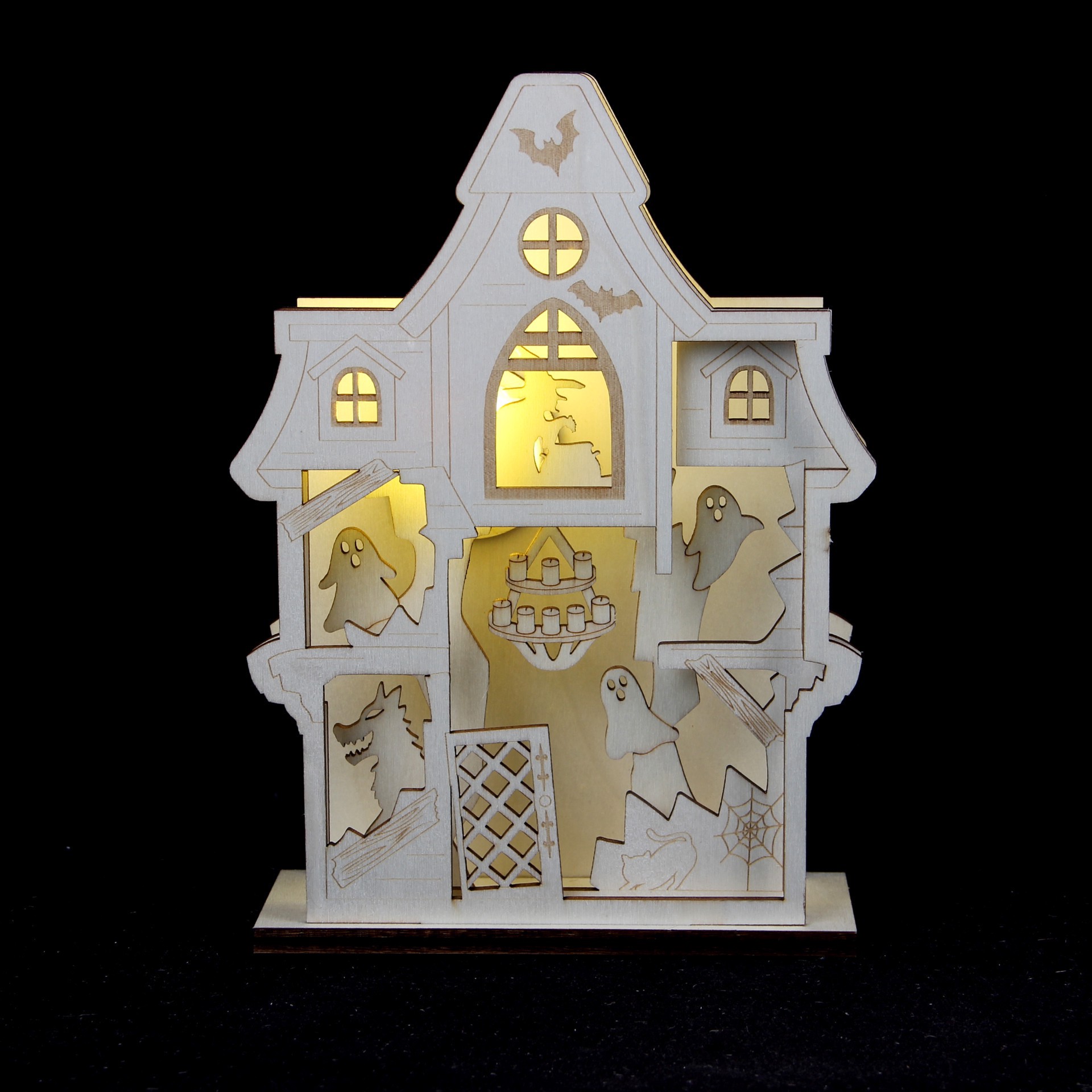 slide 4 of 4, 8.25" Diy Layered House Wood Decor By Make Market, 8.25 in