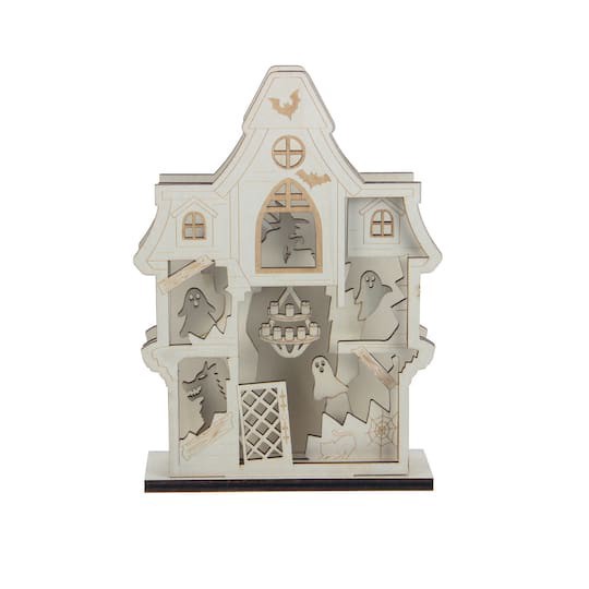 slide 1 of 4, 8.25" Diy Layered House Wood Decor By Make Market, 8.25 in