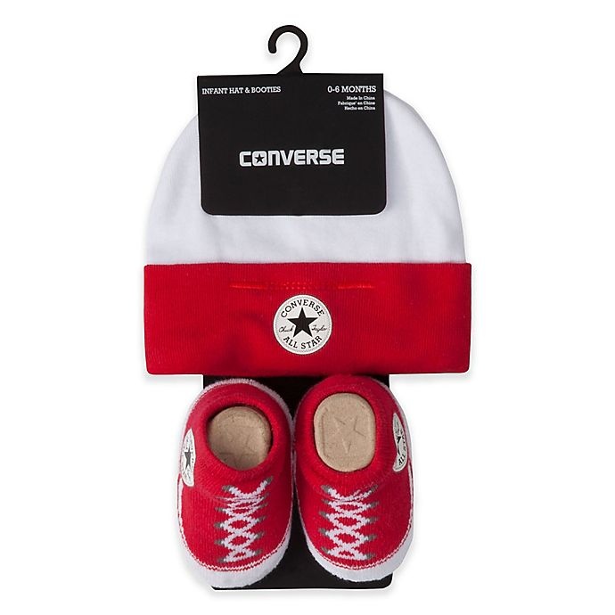 slide 1 of 1, Converse Hat and Bootie Set - Red, 1 ct