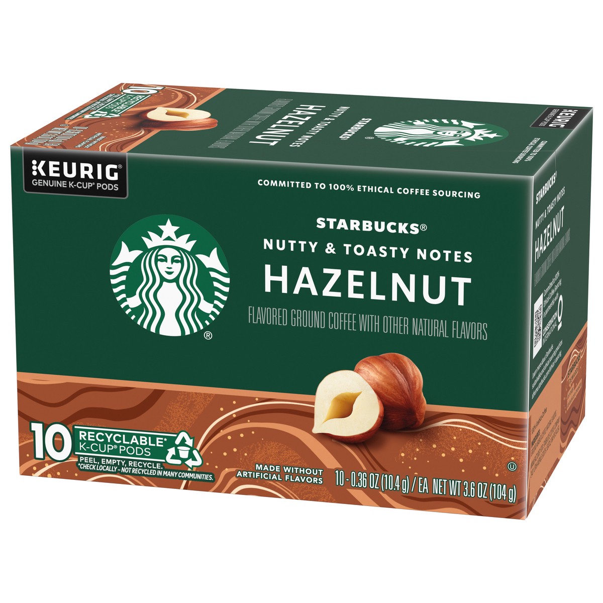 slide 6 of 8, Starbucks K-Cup Pods Hazelnut Coffee 10 - 0.36 oz Pods, 10 ct