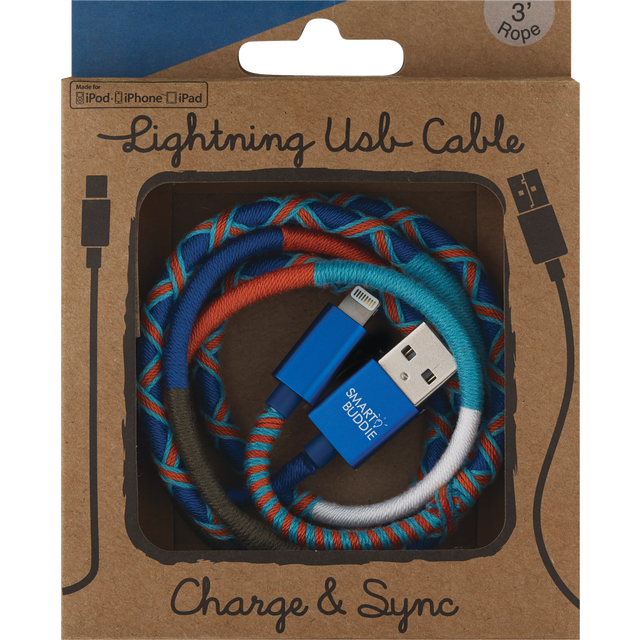 slide 1 of 1, Smart Buddie Handcrafted Mfi Lightning Cable, 1 ct