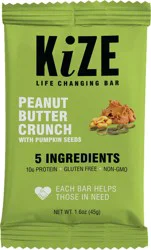 KiZE Peanut Butter Crunch Raw Energy Bar