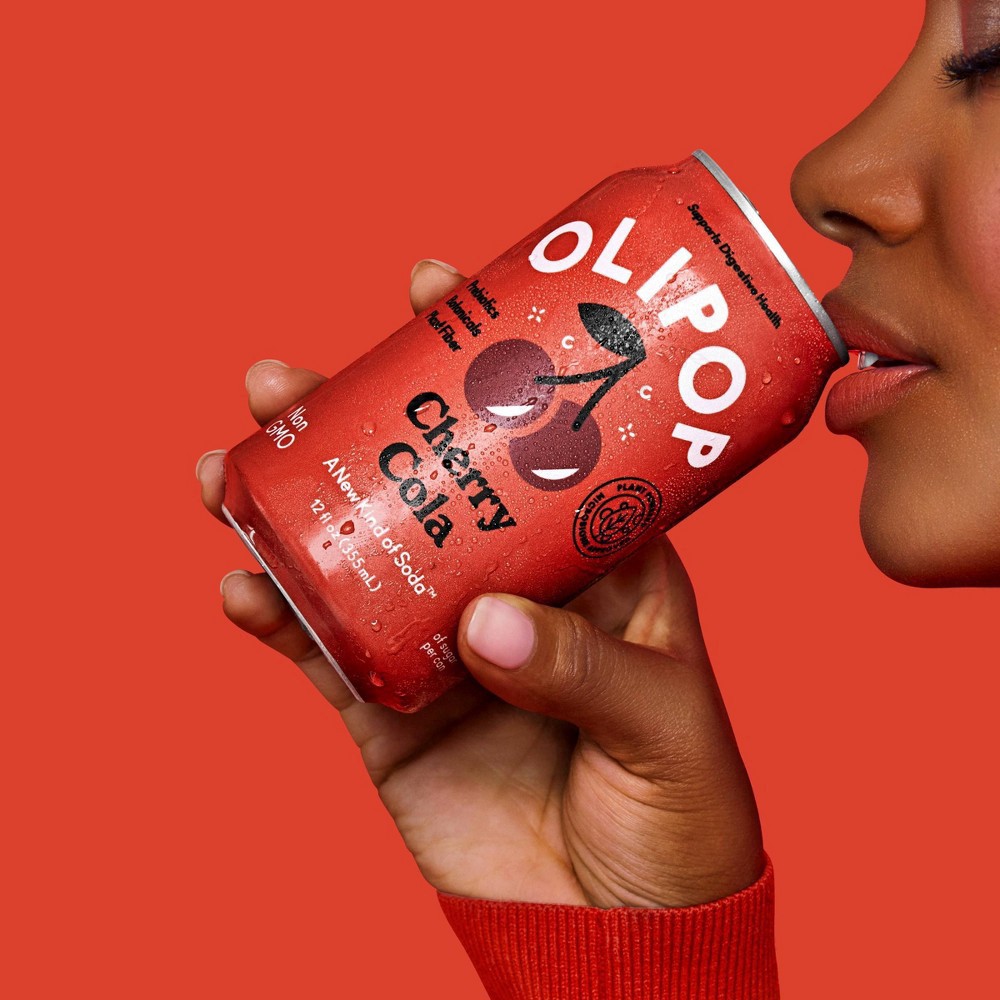 slide 5 of 9, OLIPOP Cherry Cola, A New Kind of Soda 12 fl oz, 12 fl oz