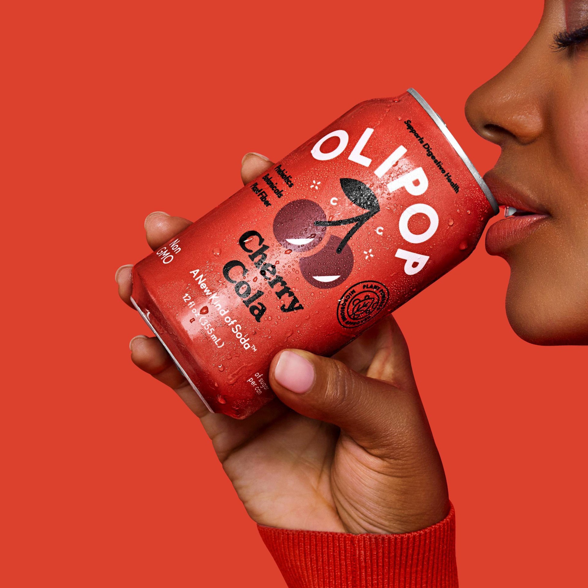 slide 8 of 9, OLIPOP Cherry Cola, A New Kind of Soda 12 fl oz, 12 fl oz