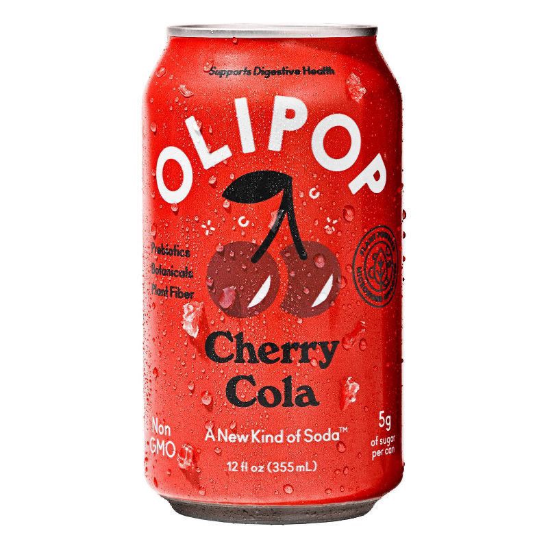 slide 1 of 9, OLIPOP Cherry Cola, A New Kind of Soda 12 fl oz, 12 fl oz