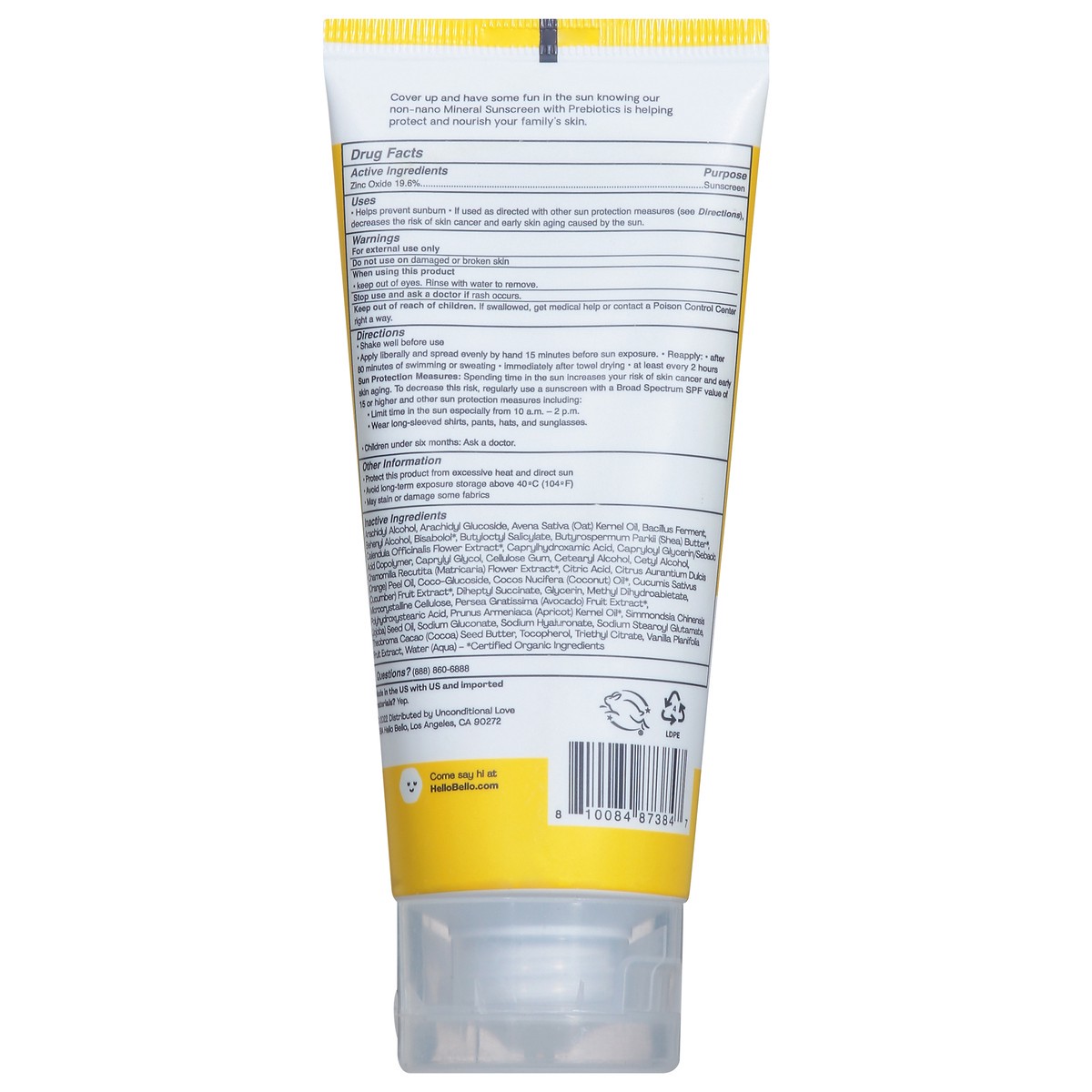 slide 15 of 15, Hello Bello Mineral Baby Sunscreen Lotion + Prebiotics 3.0 fl oz, 3 fl oz