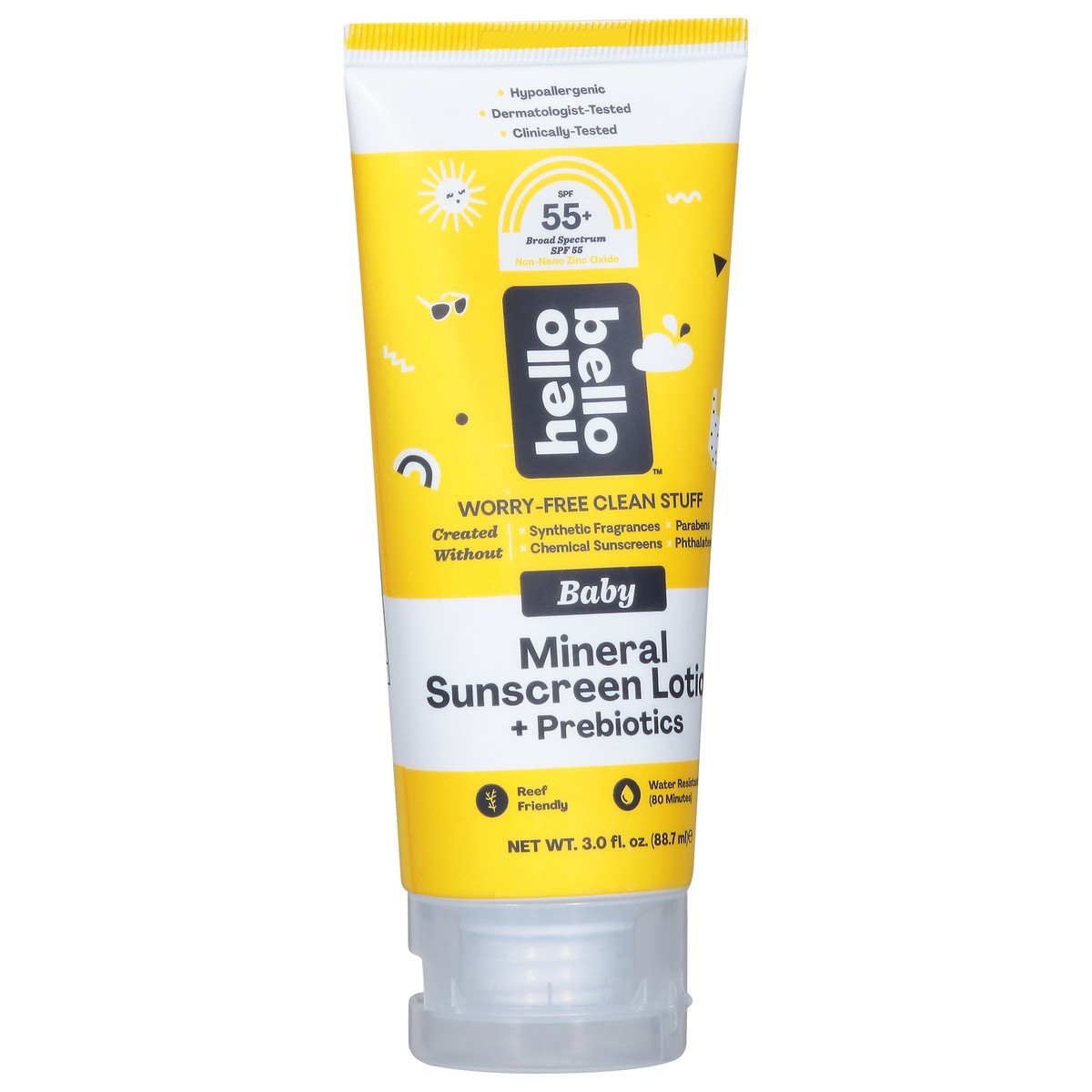 slide 6 of 15, Hello Bello Mineral Baby Sunscreen Lotion + Prebiotics 3.0 fl oz, 3 fl oz