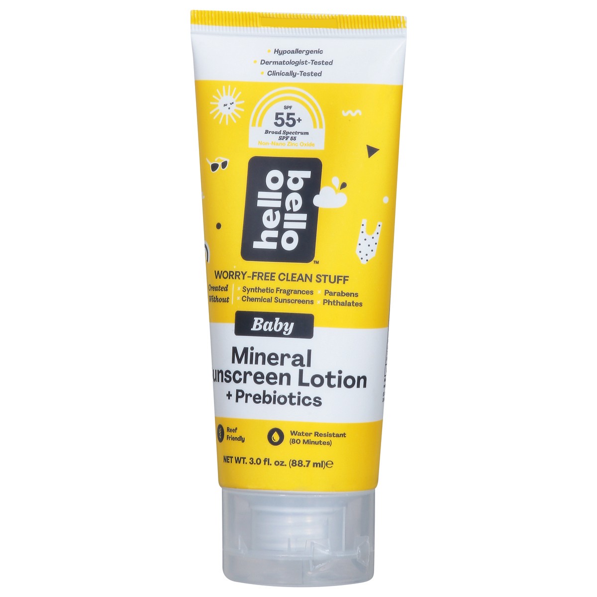 slide 13 of 15, Hello Bello Mineral Baby Sunscreen Lotion + Prebiotics 3.0 fl oz, 3 fl oz