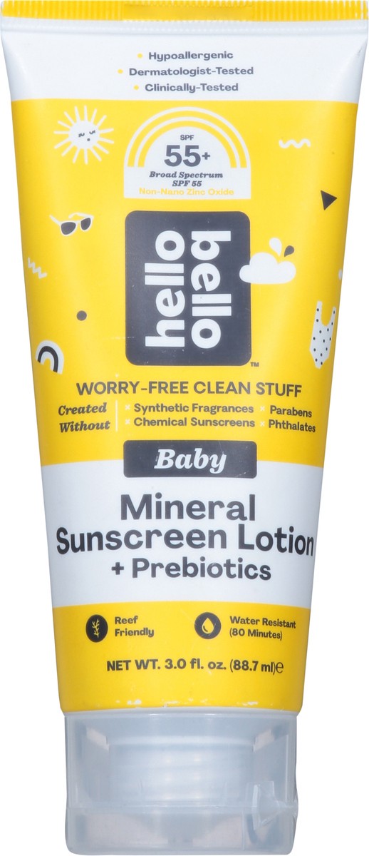 slide 8 of 15, Hello Bello Mineral Baby Sunscreen Lotion + Prebiotics 3.0 fl oz, 3 fl oz