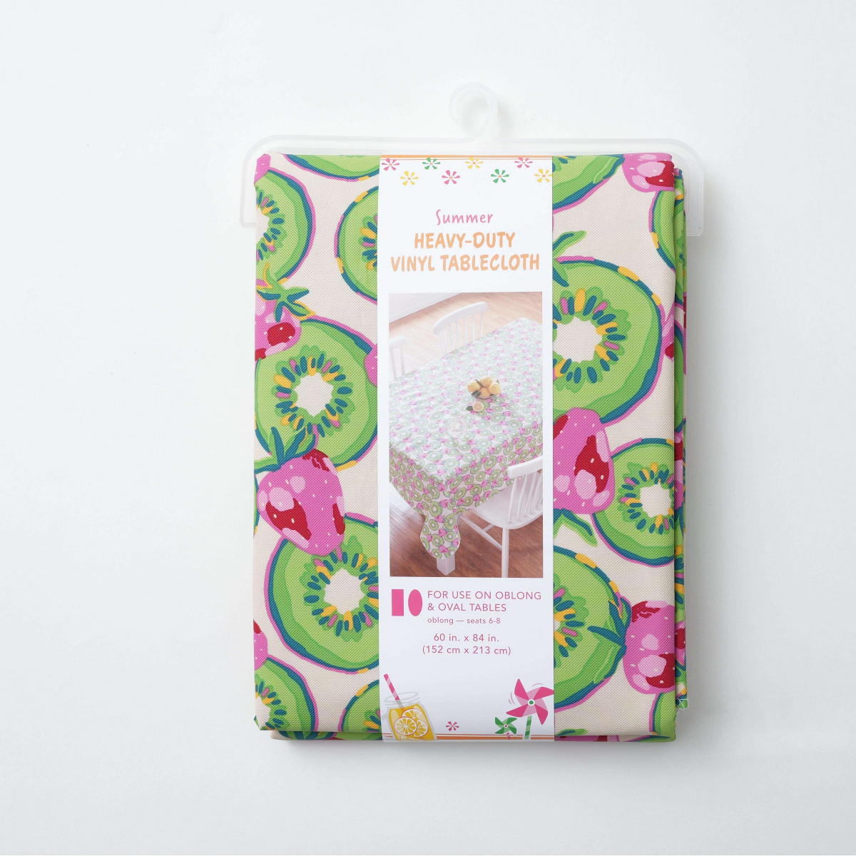 slide 2 of 4, Meijer Corporate Seasonal MCS Fruit Assort Tablecloth, 60 in x 84 in, 60 x 84 