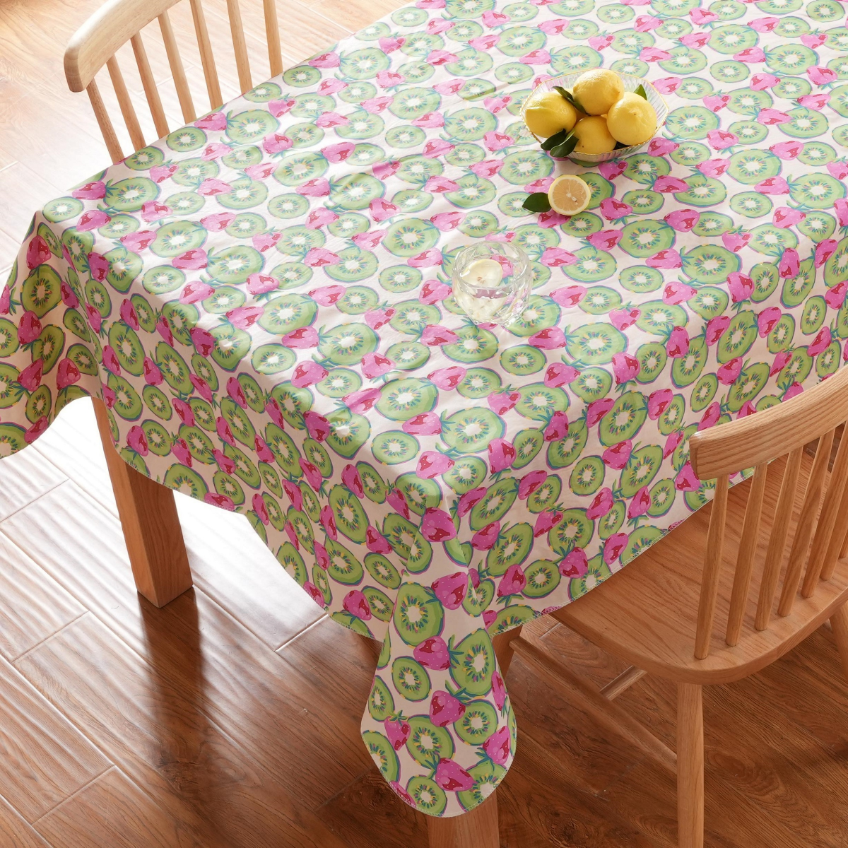 slide 1 of 4, Meijer Corporate Seasonal MCS Fruit Assort Tablecloth, 60 in x 84 in, 60 x 84 