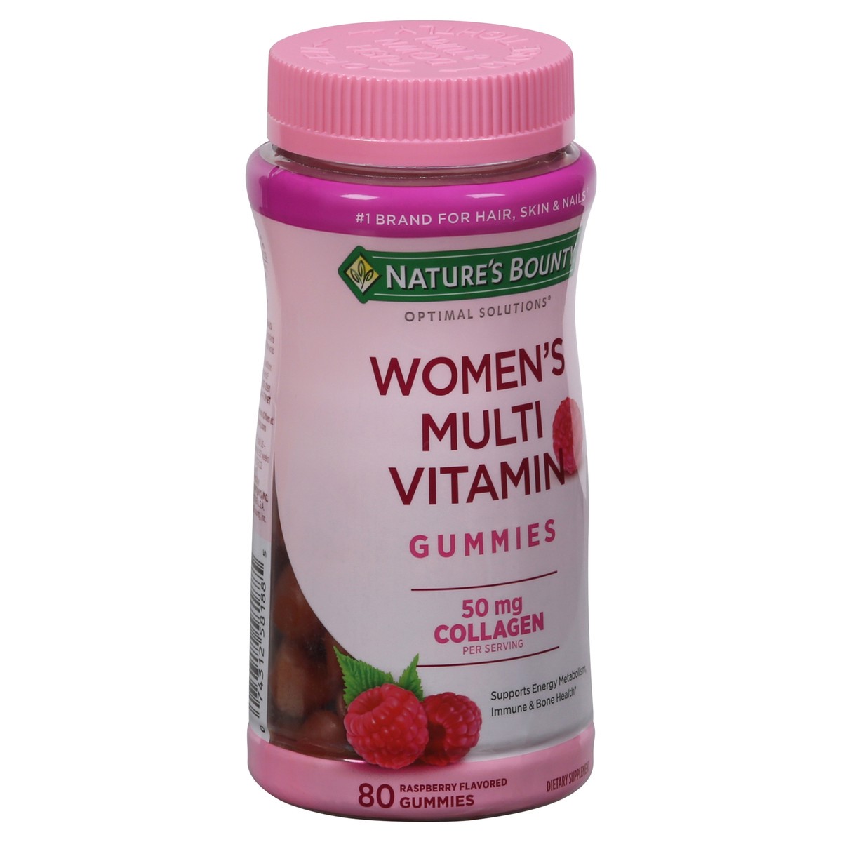 slide 9 of 9, Nature's Bounty Womens Gummies 50 mg Women's Raspberry Flavored Multi Vitamin 80 Gummies, 80 ct