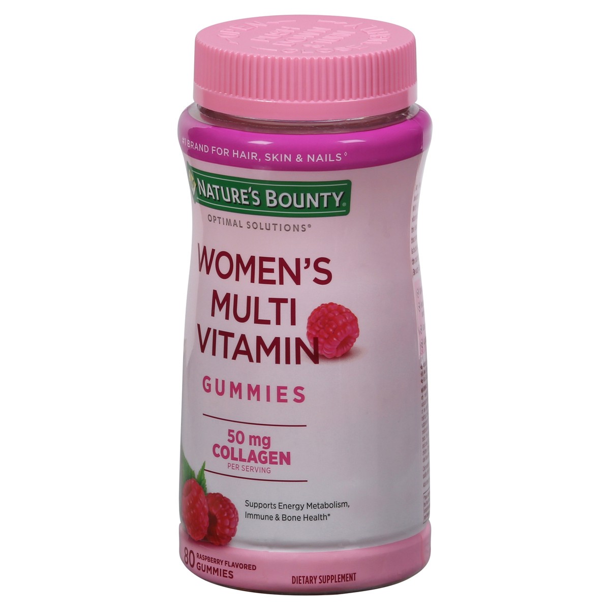 slide 3 of 9, Nature's Bounty Womens Gummies 50 mg Women's Raspberry Flavored Multi Vitamin 80 Gummies, 80 ct