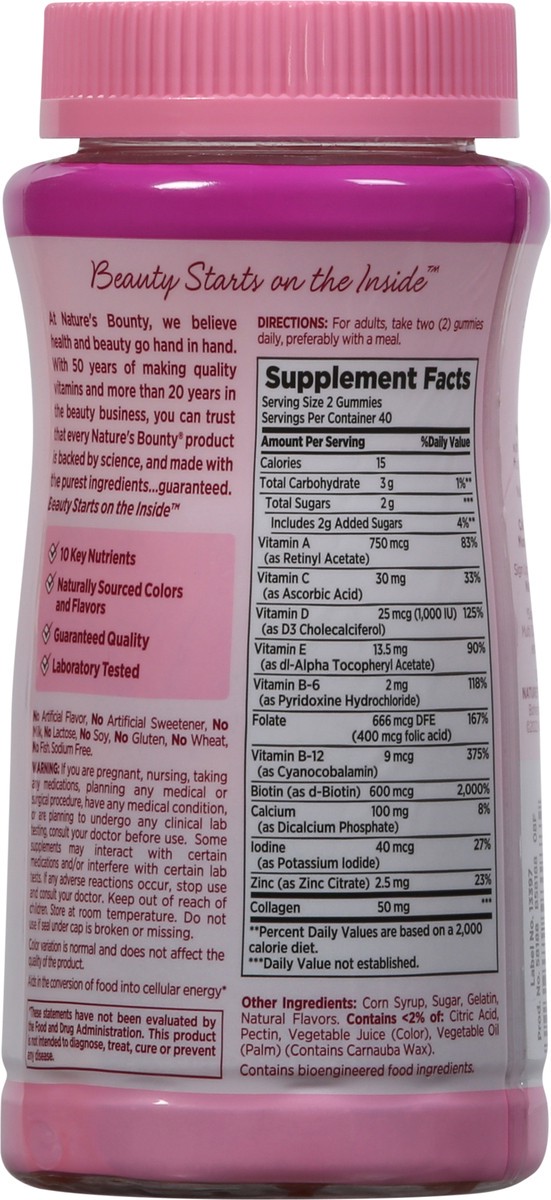 slide 2 of 9, Nature's Bounty Womens Gummies 50 mg Women's Raspberry Flavored Multi Vitamin 80 Gummies, 80 ct