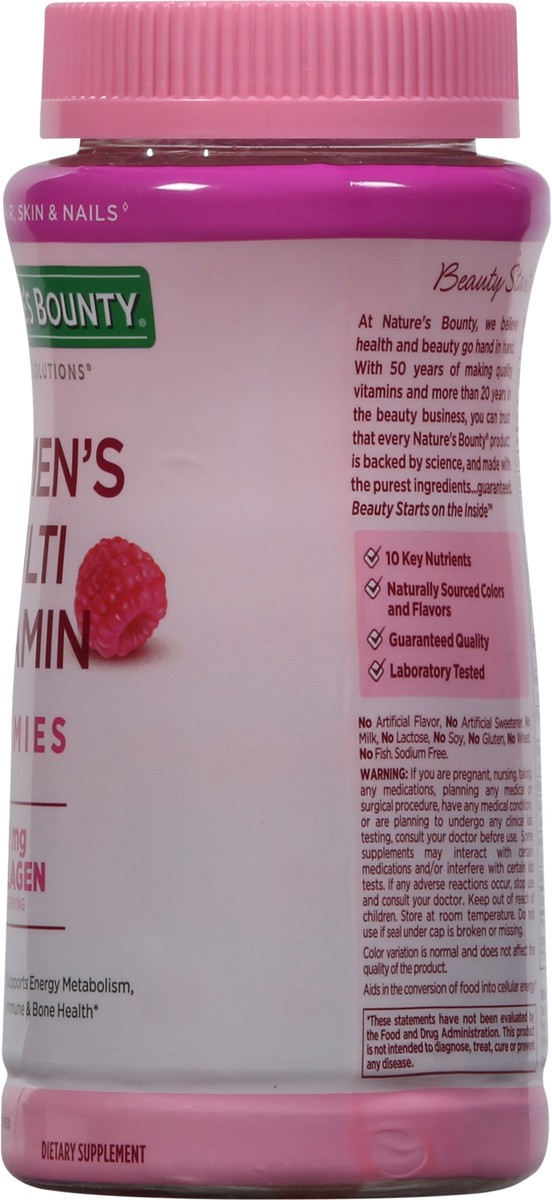 slide 5 of 9, Nature's Bounty Womens Gummies 50 mg Women's Raspberry Flavored Multi Vitamin 80 Gummies, 80 ct