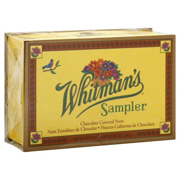 slide 1 of 1, Whitman's Sampler Chocolate Covered Nuts, 10 oz