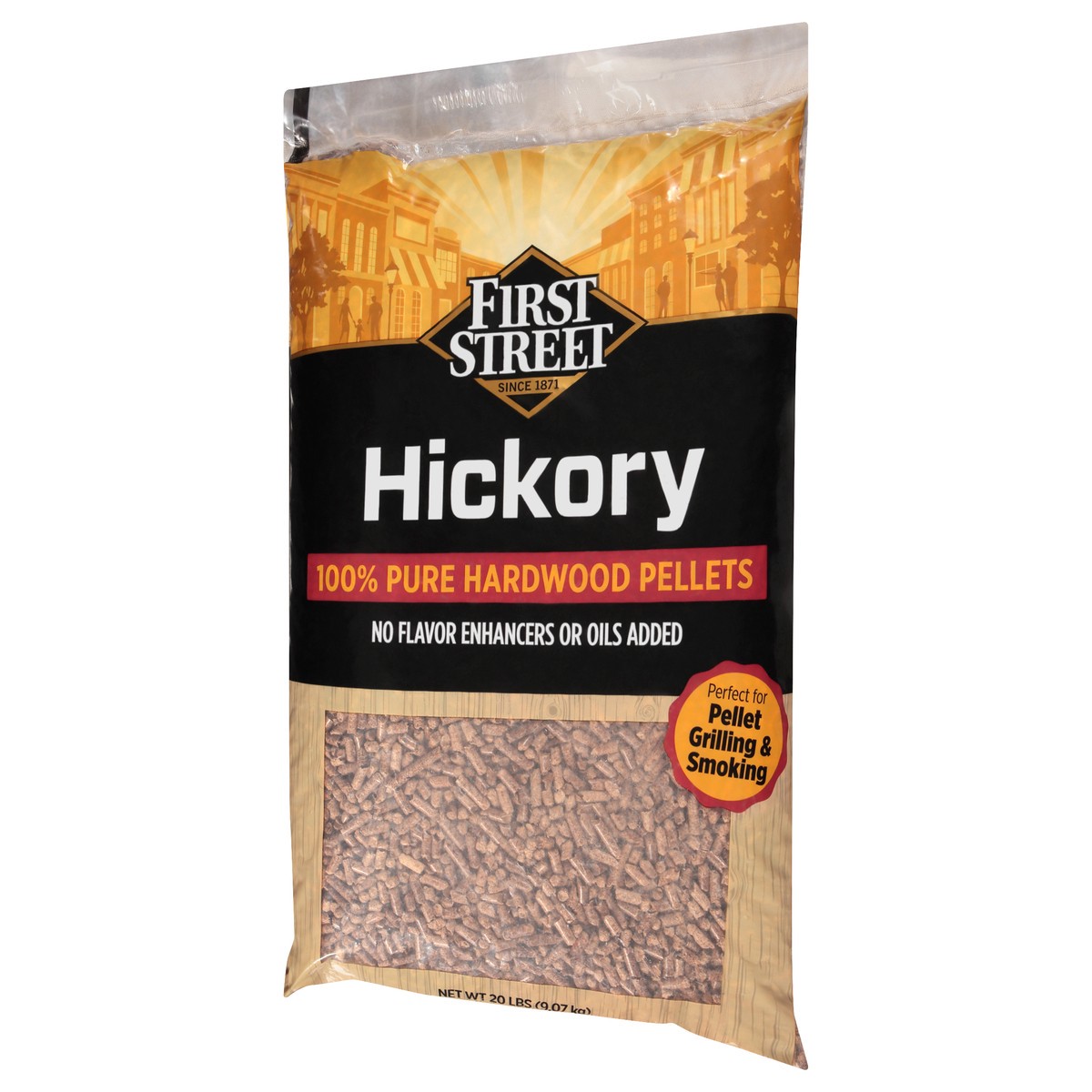slide 3 of 9, First Street Hardwood Pellets Hickory, 20 lb