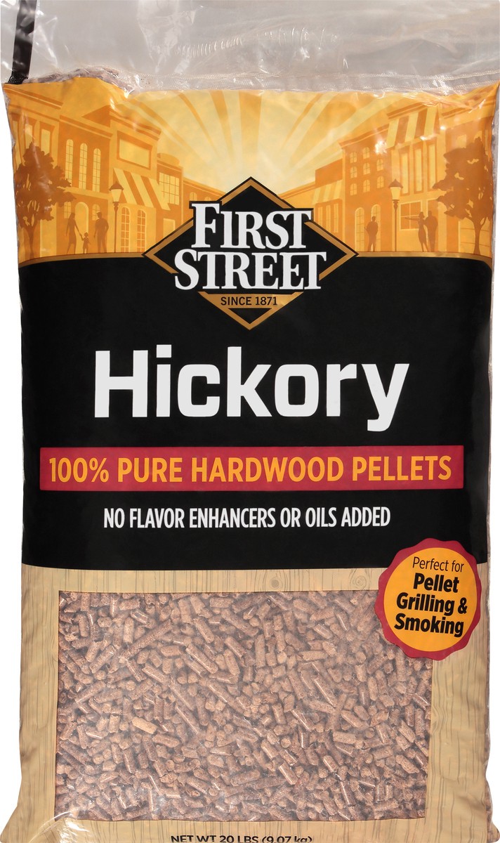 slide 4 of 9, First Street Hardwood Pellets Hickory, 20 lb