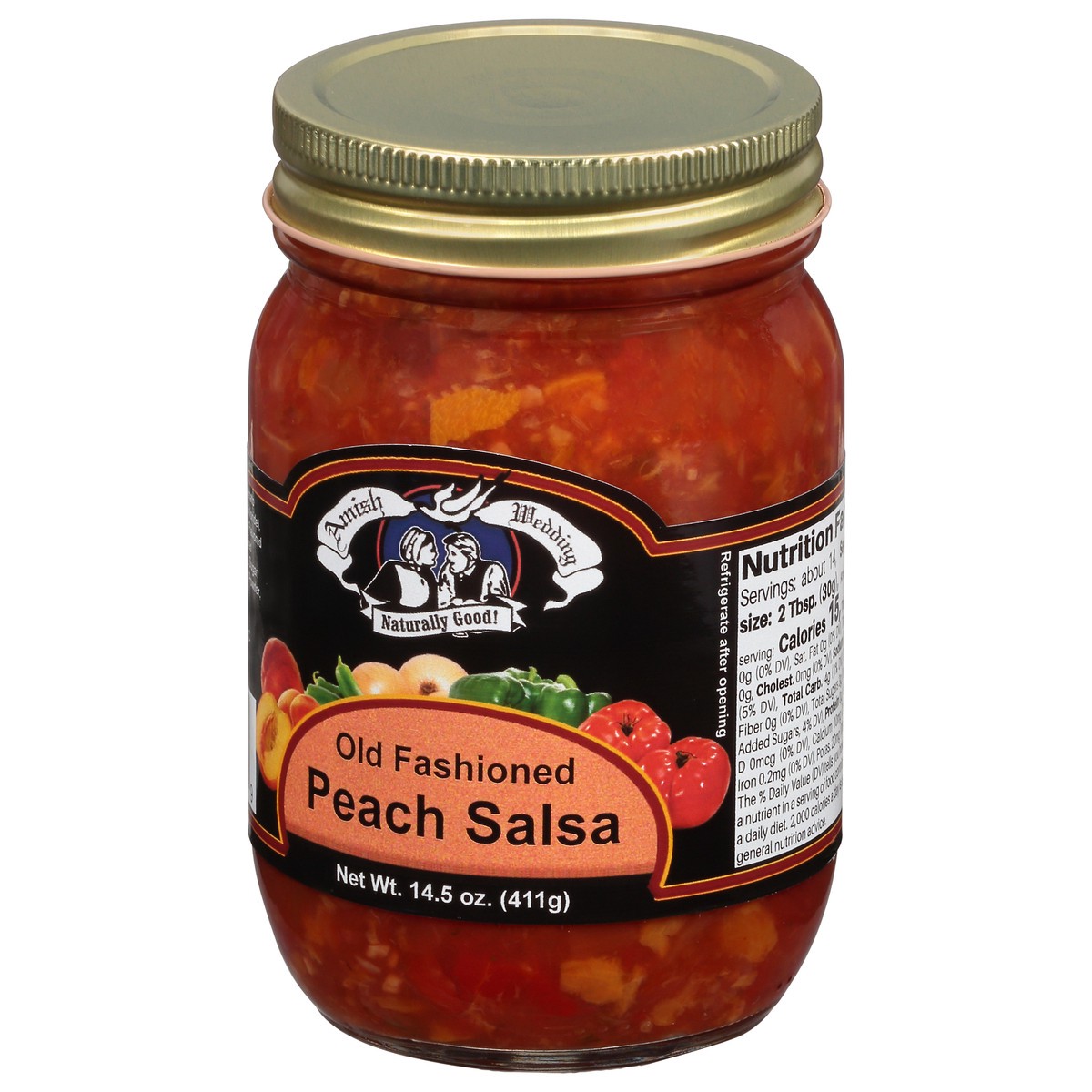 slide 8 of 9, Amish Wedding Old Fashioned Peach Salsa 14.5 oz, 14.5 oz