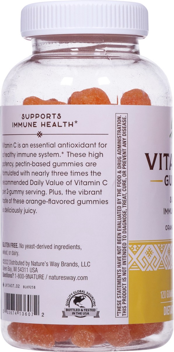 slide 7 of 9, Nature's Way 250 mg Orange Flavored Vitamin C Gummy 120 Gummies, 120 ct