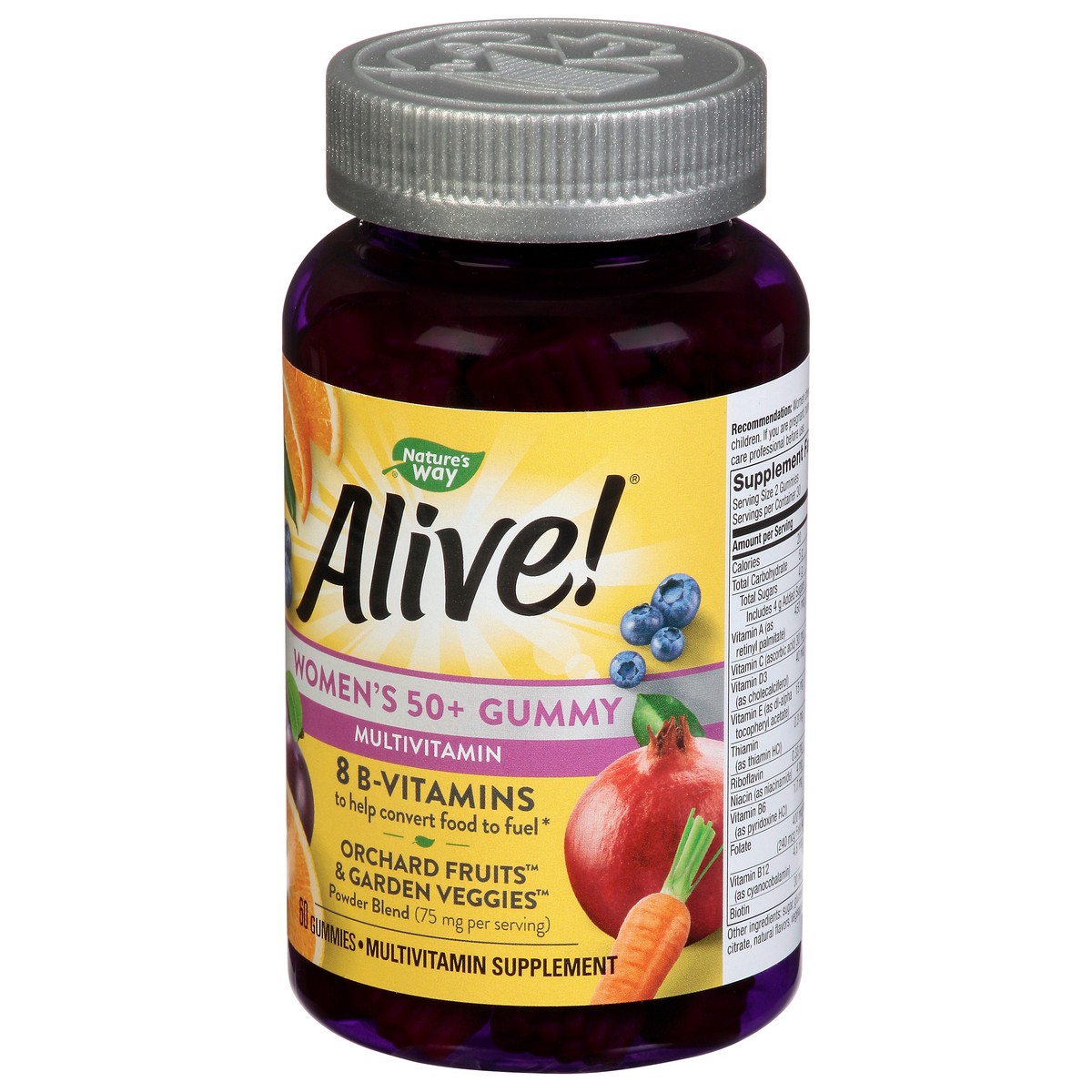 slide 2 of 9, Nature's Way Alive! Women's 50+ Gummy Multivitamin, 60 ct