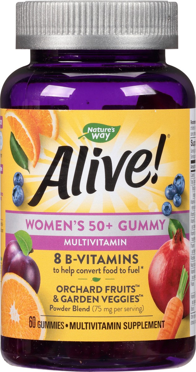 slide 9 of 9, Nature's Way Alive! Women's 50+ Gummy Multivitamin, 60 ct