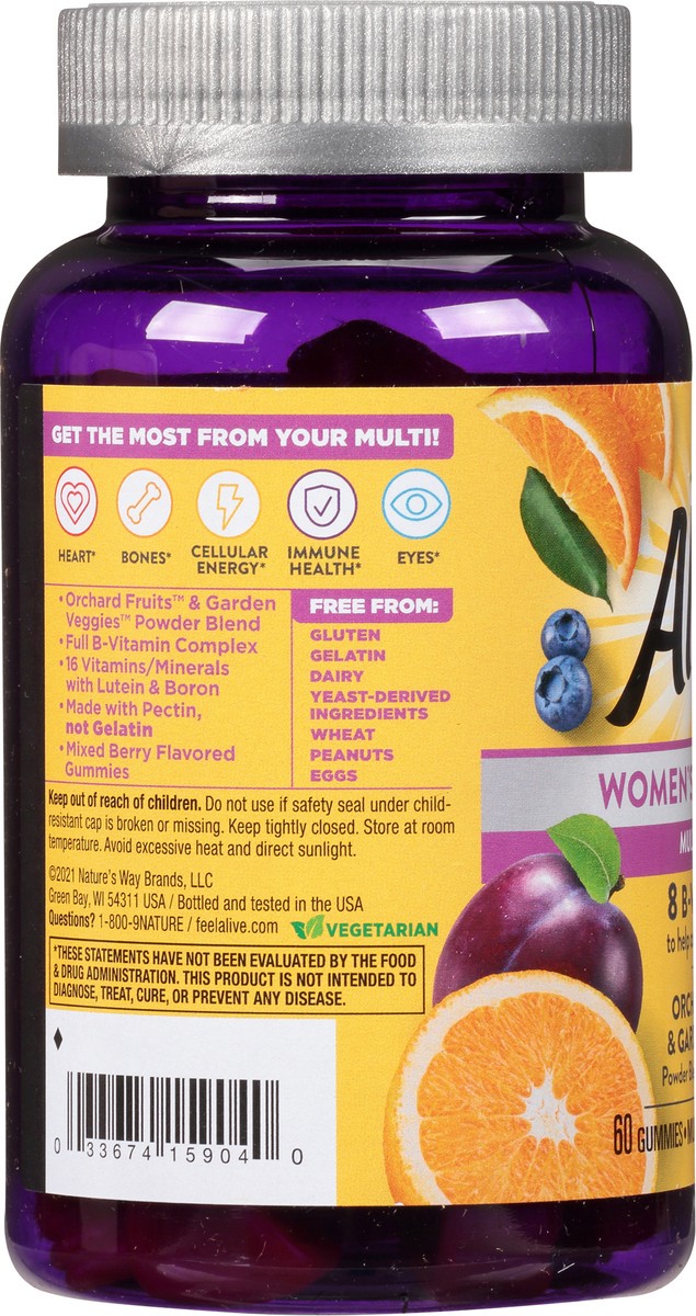 slide 8 of 9, Nature's Way Alive! Women's 50+ Gummy Multivitamin, 60 ct