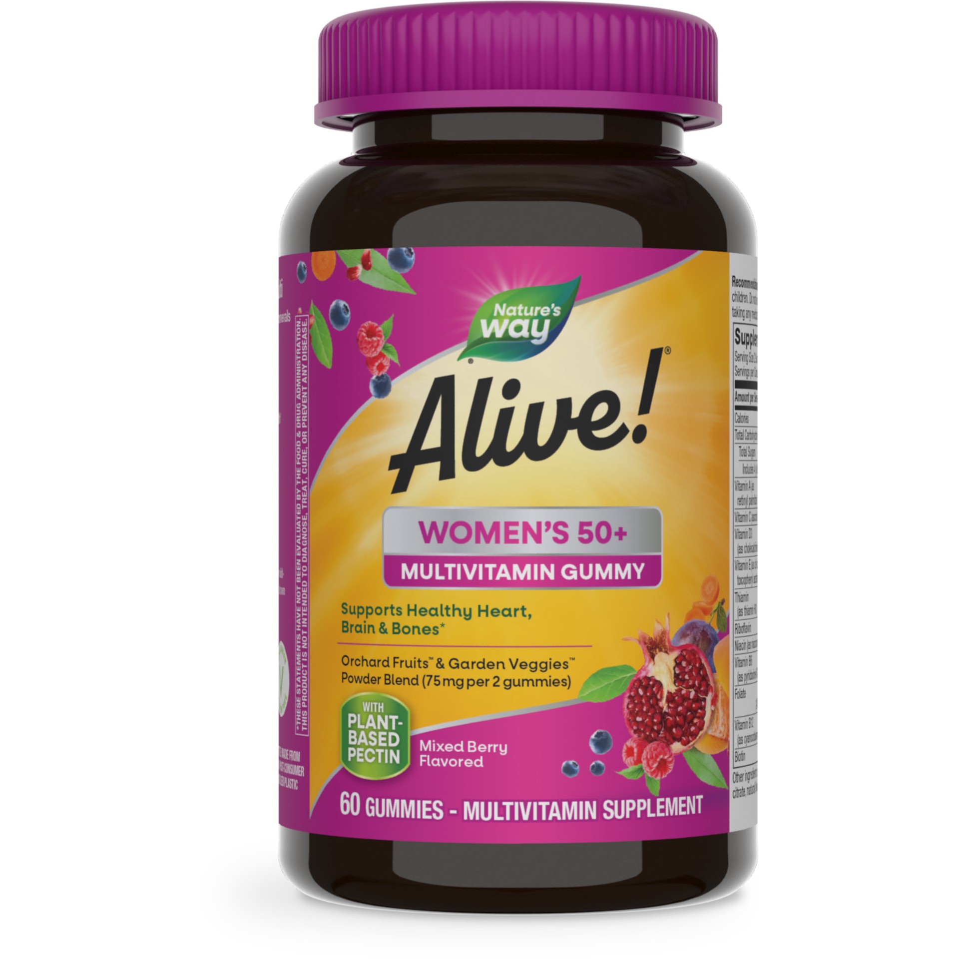 slide 1 of 9, Nature's Way Alive! Women's 50+ Gummy Multivitamin, 60 ct