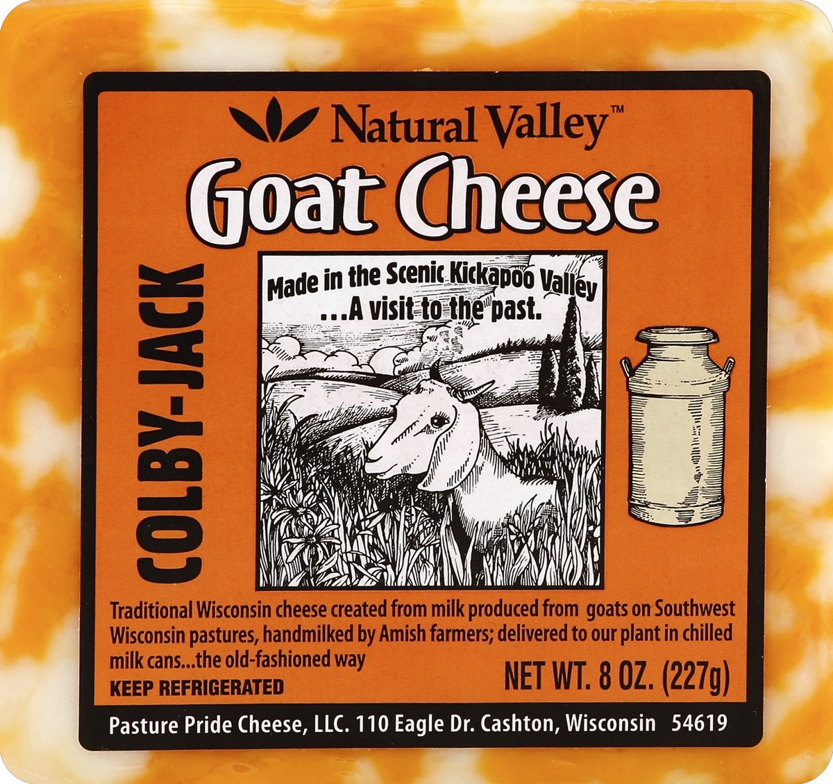 slide 4 of 5, Natural Valley Colby-Jack Goat Cheese, 8 oz