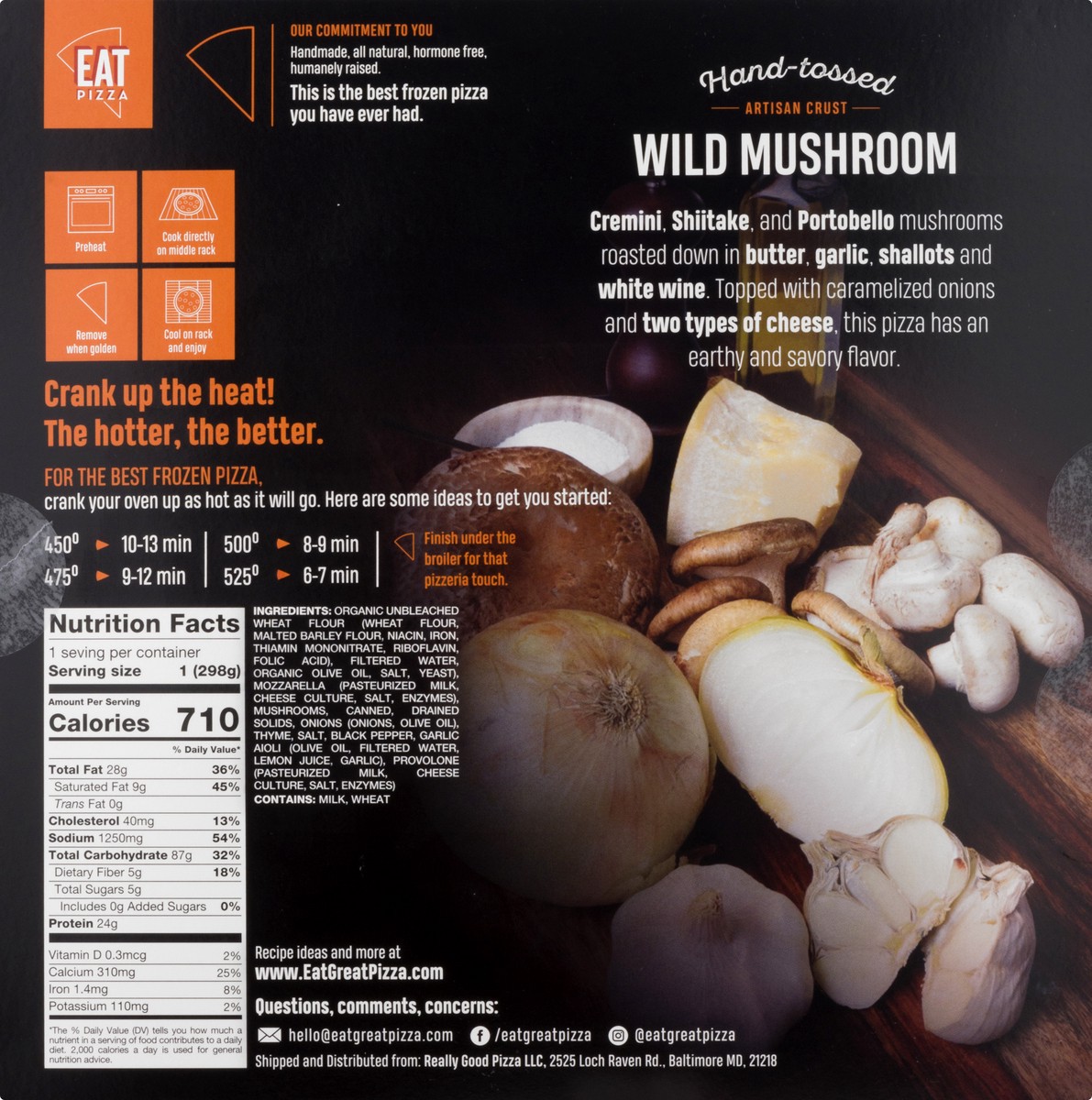 slide 3 of 9, Eat Pizza Hand-Tossed Artisan Crust Wild Mushroom Pizza 10.69 oz, 10.69 oz