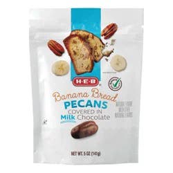 H-E-B Banana Bread Milk Chocolate Covered Pecans