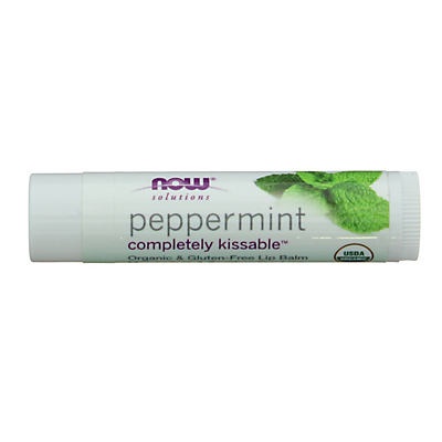 slide 1 of 1, NOW Peppermint Completely Kissable Organic Lip Balm, 0.15 oz