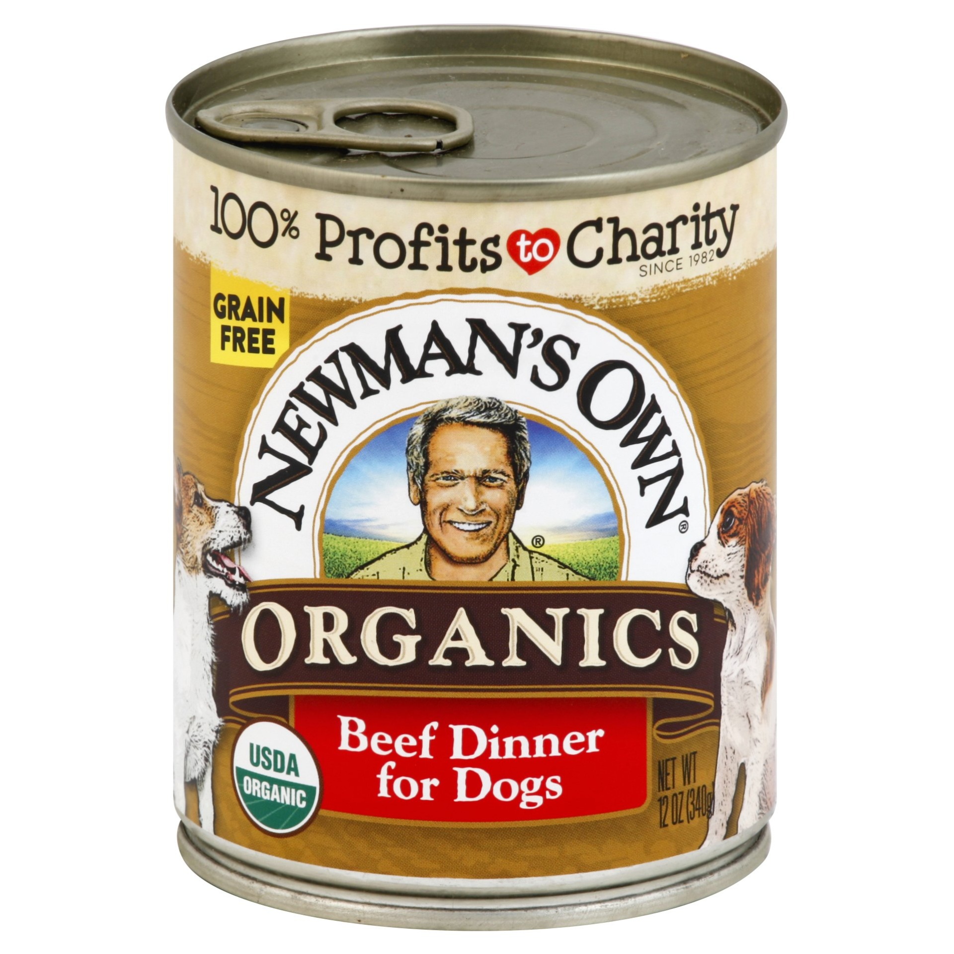 slide 1 of 1, Newman's Own Dog Food - Organic Beef for Dogs, 12 oz