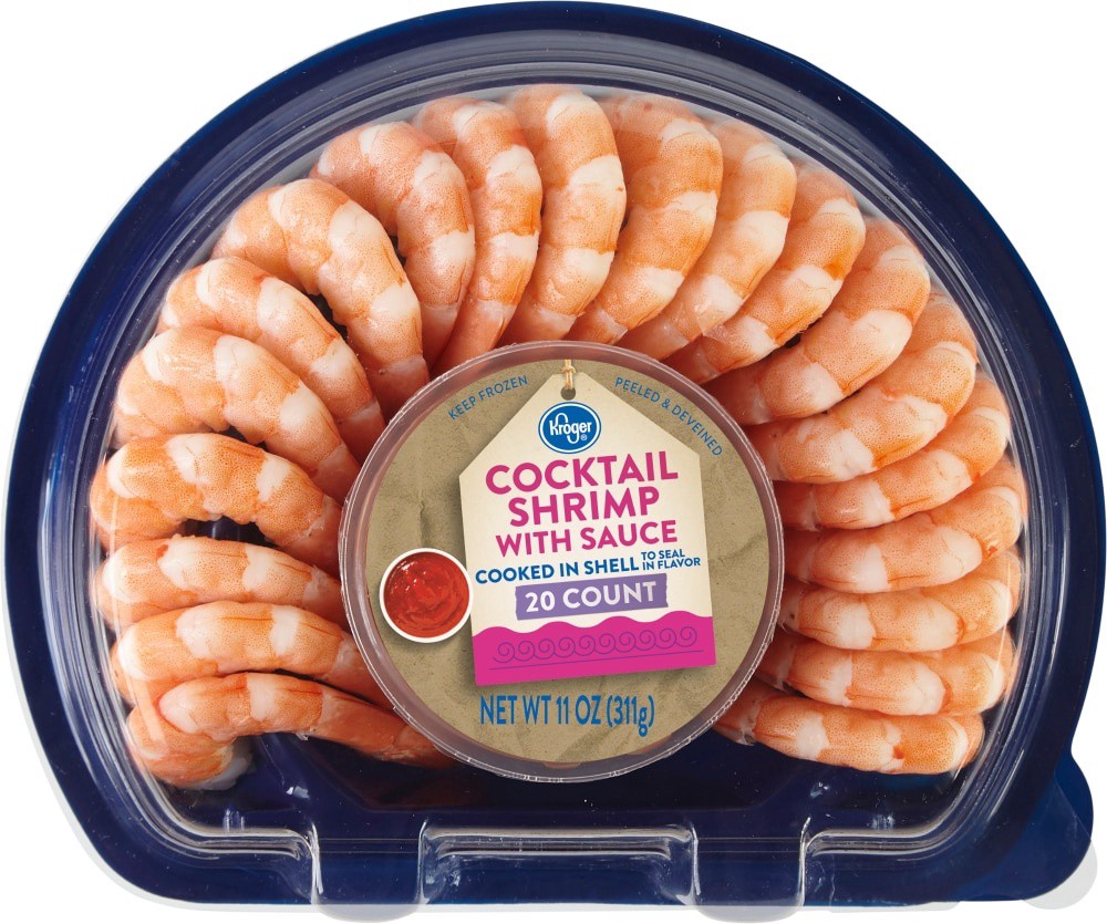 slide 3 of 3, Kroger Cocktail Shrimp with Sauce, 11 oz