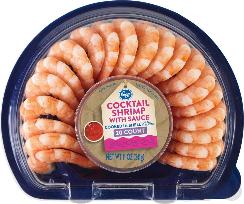 slide 3 of 3, Kroger Cocktail Shrimp with Sauce, 11 oz