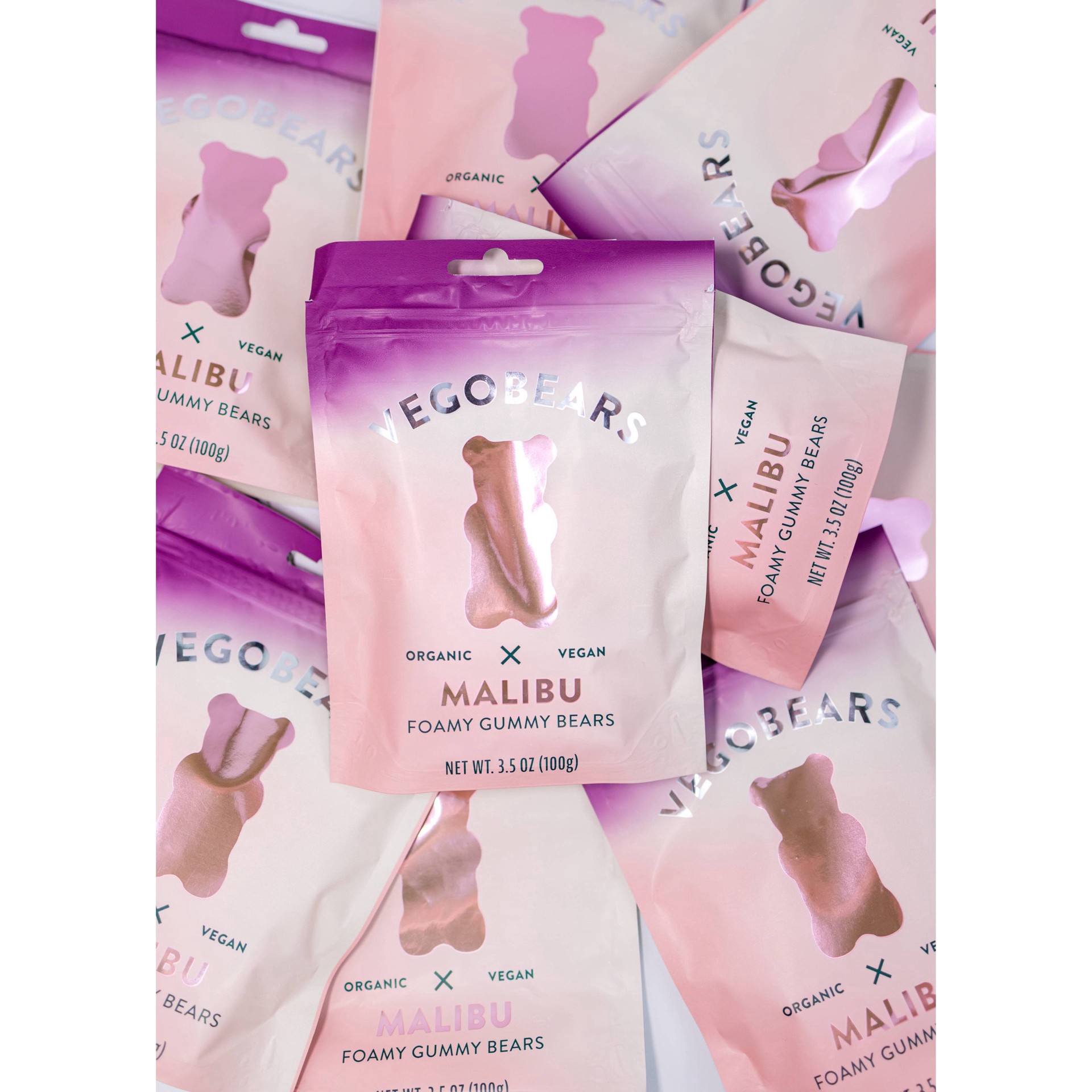 slide 3 of 4, Vegobears Malibu Foamy Gummy Bears 3.5 oz, 3.5 oz