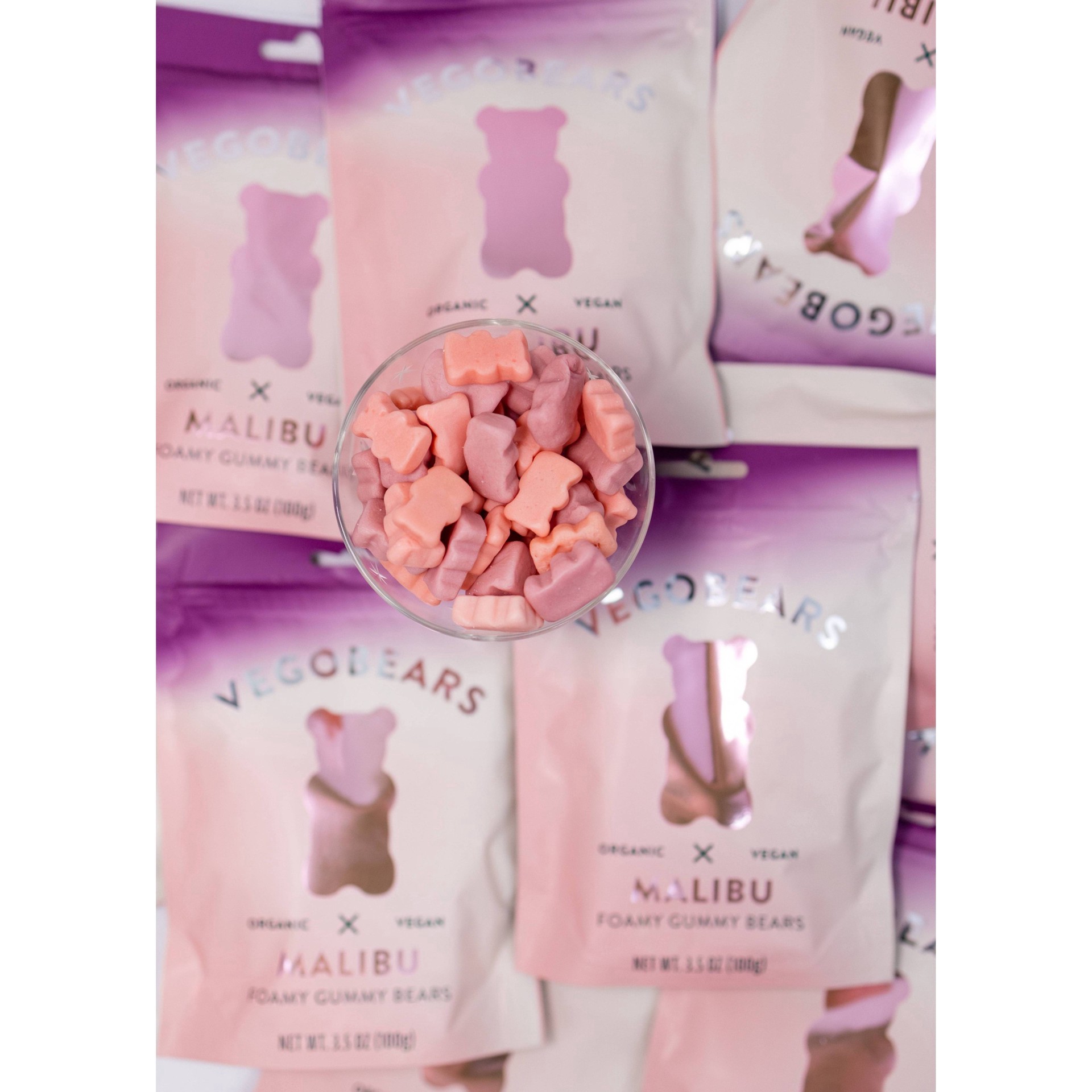 slide 2 of 4, Vegobears Malibu Foamy Gummy Bears 3.5 oz, 3.5 oz