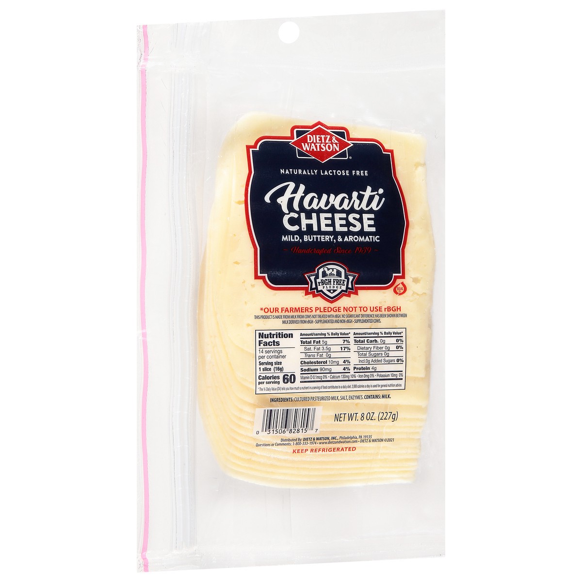 slide 5 of 9, Dietz & Watson Havarti Cheese 8 oz, 8 oz